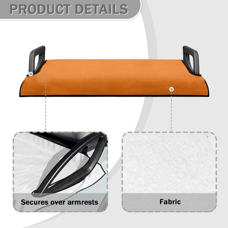 FUSURIRE Orange Golf Cart Seat Covers, Durable Golf Cart Seat Towel/Blanket, Ultra Soft Golf Car Seat Accessories, Protect Your Golf Car Seat and Suitable for All Seasons