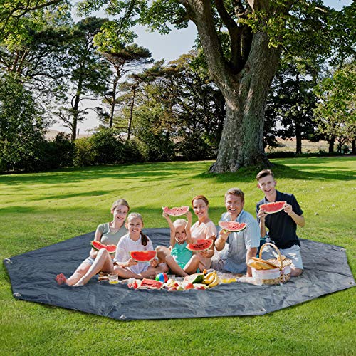 Alvantor 12'x12' Heavy Duty Waterproof Tarpaulin Ground Cover with Rust Grommets