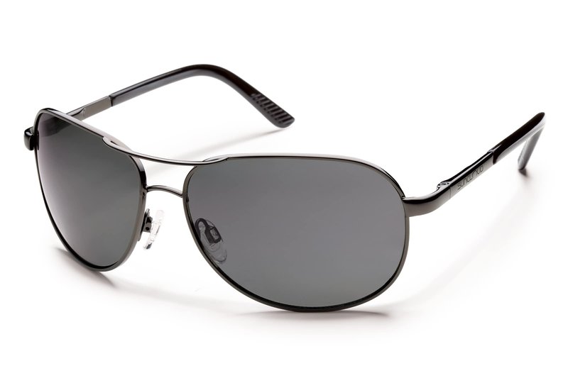 Suncloud Optics Aviator Sunglasses (Gunmetal with Gray Polarized Lens), One Size