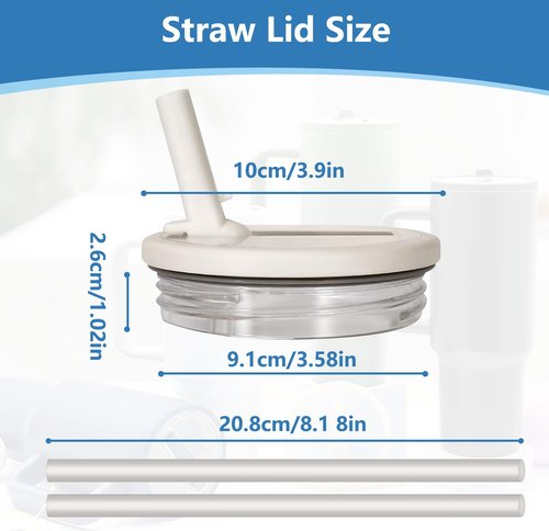 2 Pack Leakproof Lid Replacement for Stanley Quencher, Leak Proof Lid for Stanley H2.0 Flow State Tumbler,Flip Straw Lid 40 oz for Stanley Cup Accessories