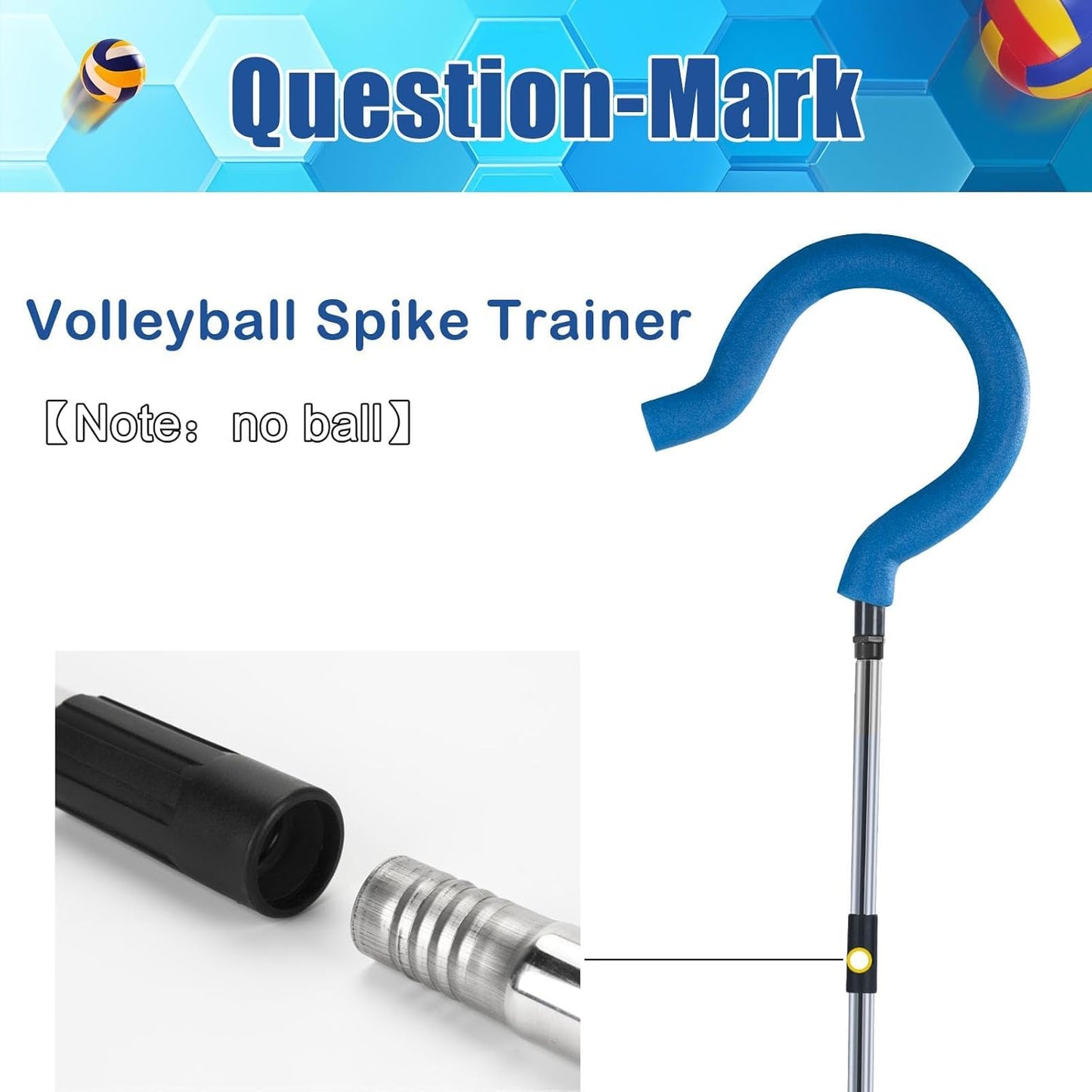 Skiennix Adjustable Volleyball Spike Trainer - Portable Hitting Trainer for Serving & Spiking (No Ball)