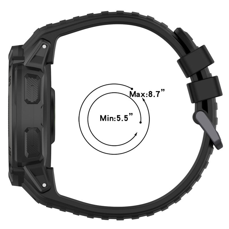 MOTONG Compatible with Garmin Instinct 2X Solar Replacement Band - Silicone Replacement Wrist Band Strap Compatible with Garmin Instinct 2X Solar(Silicone Black)
