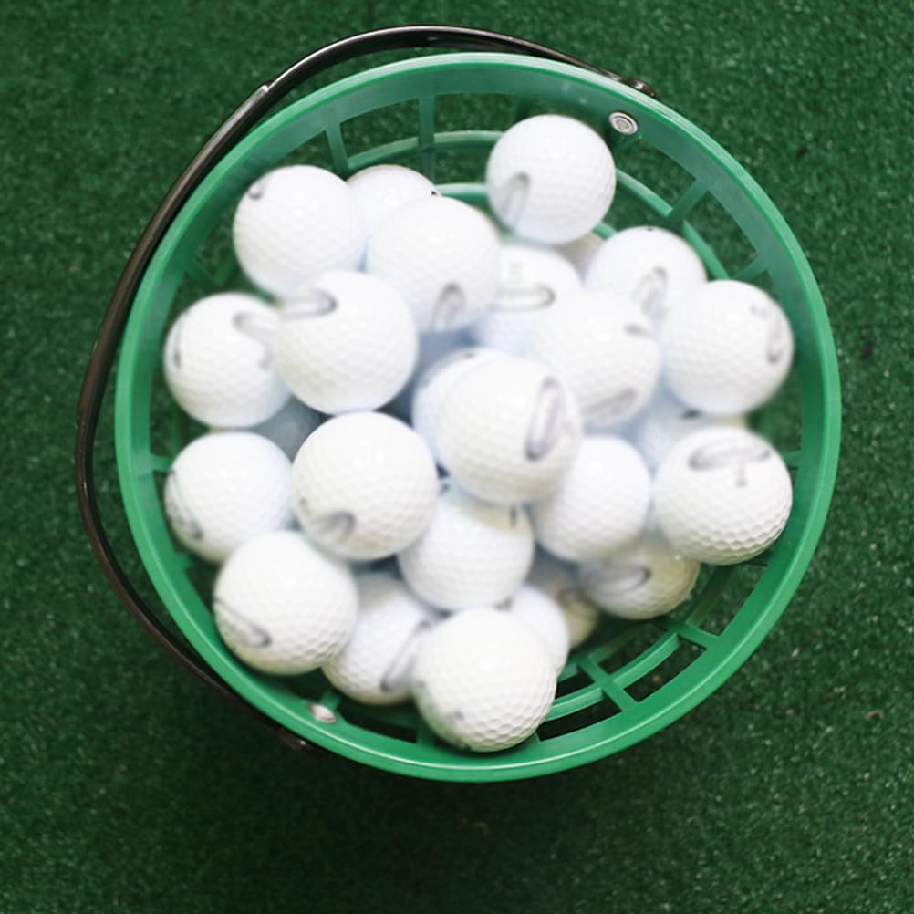 Golf Ball Basket Portable Golfball Storage Container with Handle Ball Storage Basket for Easy Carrying and Stackable Outdoor Golfball for Practice and Course Use
