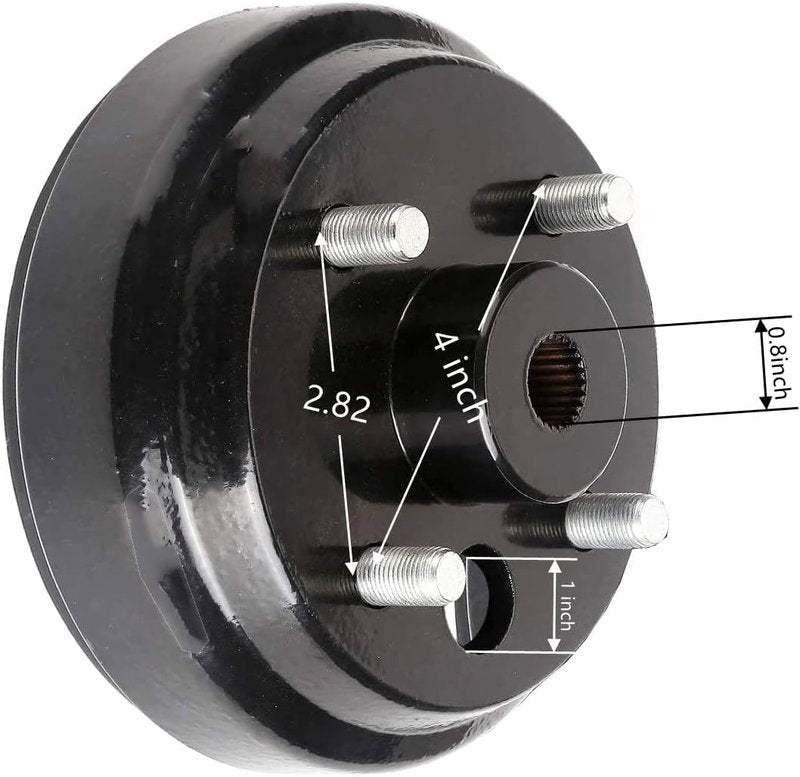 BeAcc Golf Cart Brake Drum/Hub Assembly (Electric) for EZGO TXT Golf Carts Replace# 19186G1