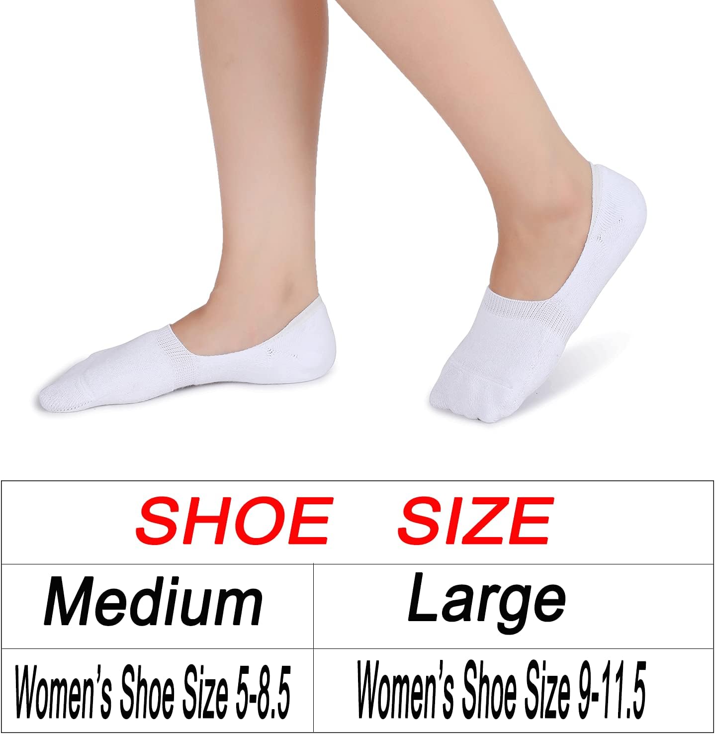 Pareberry Women's No Show Socks - Thick Cushion Cotton, Non-Slip Design | 5/10 Pack Options