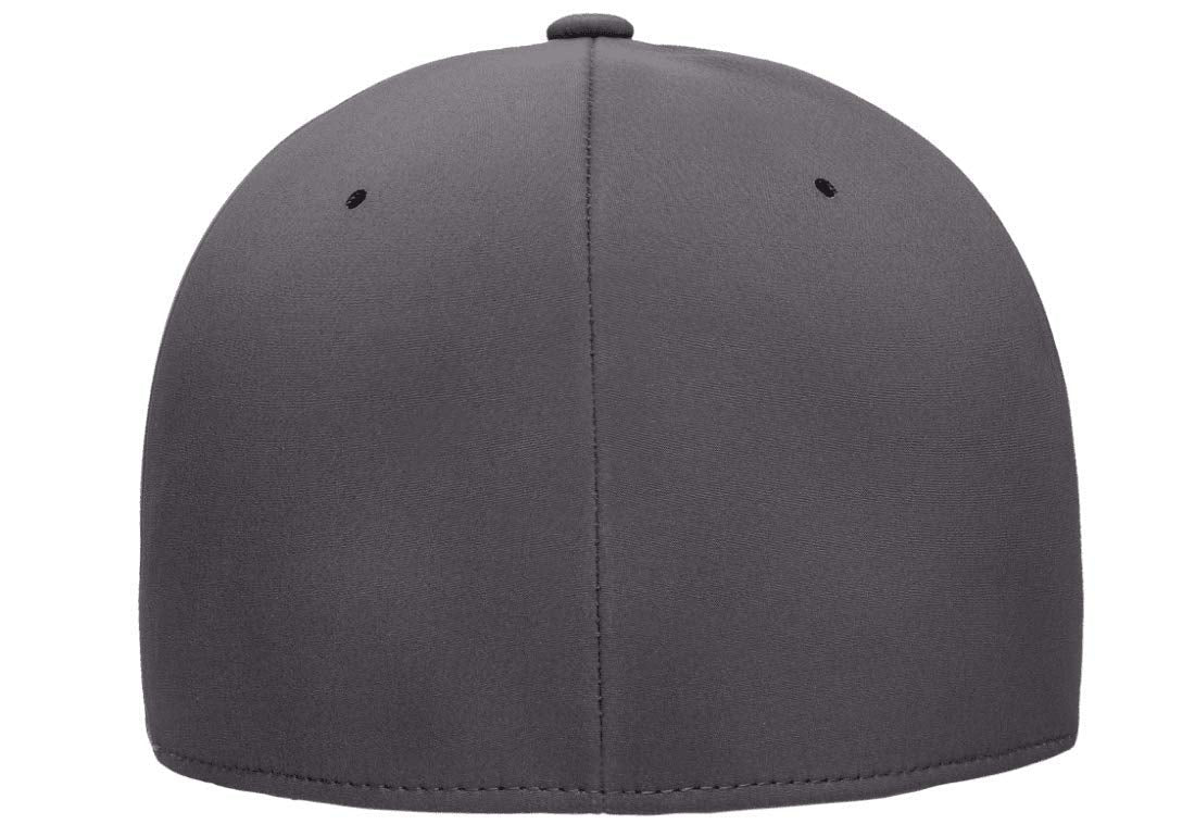 The Hat Pros Flexfit Delta 180 Seamless Stretch-Fitted Hat with 3-Layer Sweatband (Dark Grey, L/XL)