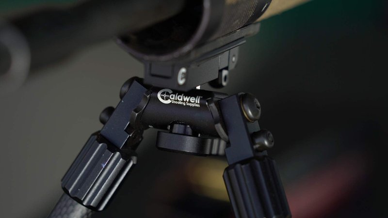 Caldwell Accumax Carbon Fiber M-Lok KeyMod Bipod 6-9" with Twist Lock Quick-Deployment Legs for Rifle Stability, Precision,black