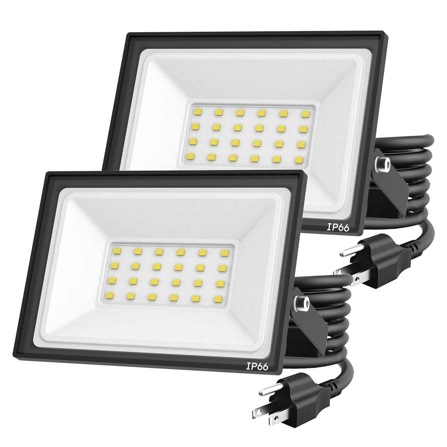 Madewell Living 2-Pack 30W LED Flood Lights Outdoor – 5400 Lumens Super Bright Security Lighting, IP66 Waterproof, 5000K Daylight – Energy-Efficient Outdoor Lights for Garage, Garden, Lawn, Backyard