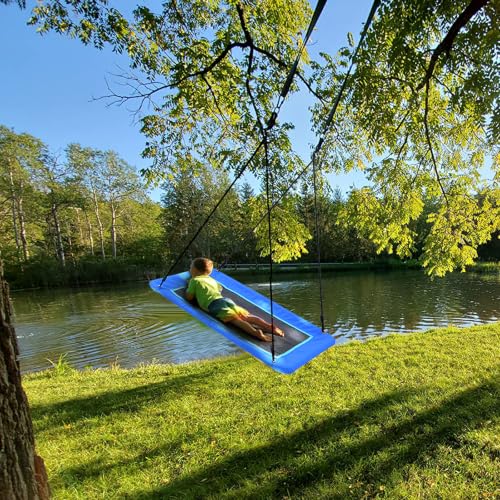 Large Rectangle Tree Swing - 700lbs Capacity - Blue