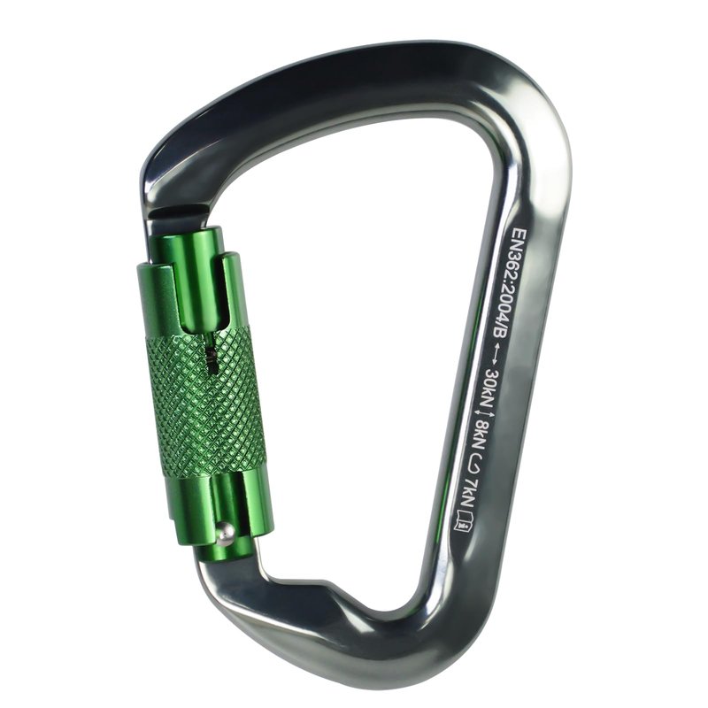 SEPEAK UIAA CE 30kN Climbing Carabiner Clips, Professional Heavy Duty Twist Locking Carabiners for Climbing,Mountaineering, Rappelling, Camping, Hiking, Swings, Large D Ring Hooks