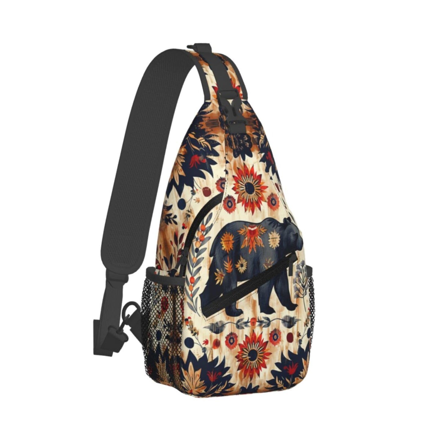 Jockphry Native American Indian Sling Backpack Chest Bag Crossbody Shoulder Bag Gym Cycling Travel Hiking Daypack For Men Women