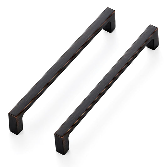 Ravinte 30 Pack Solid 6-1/4 Inch Square Cabinet Handles - Oil-Rubbed Bronze Pulls for Drawers and Kitchen Cabinets - Hardware Handles
