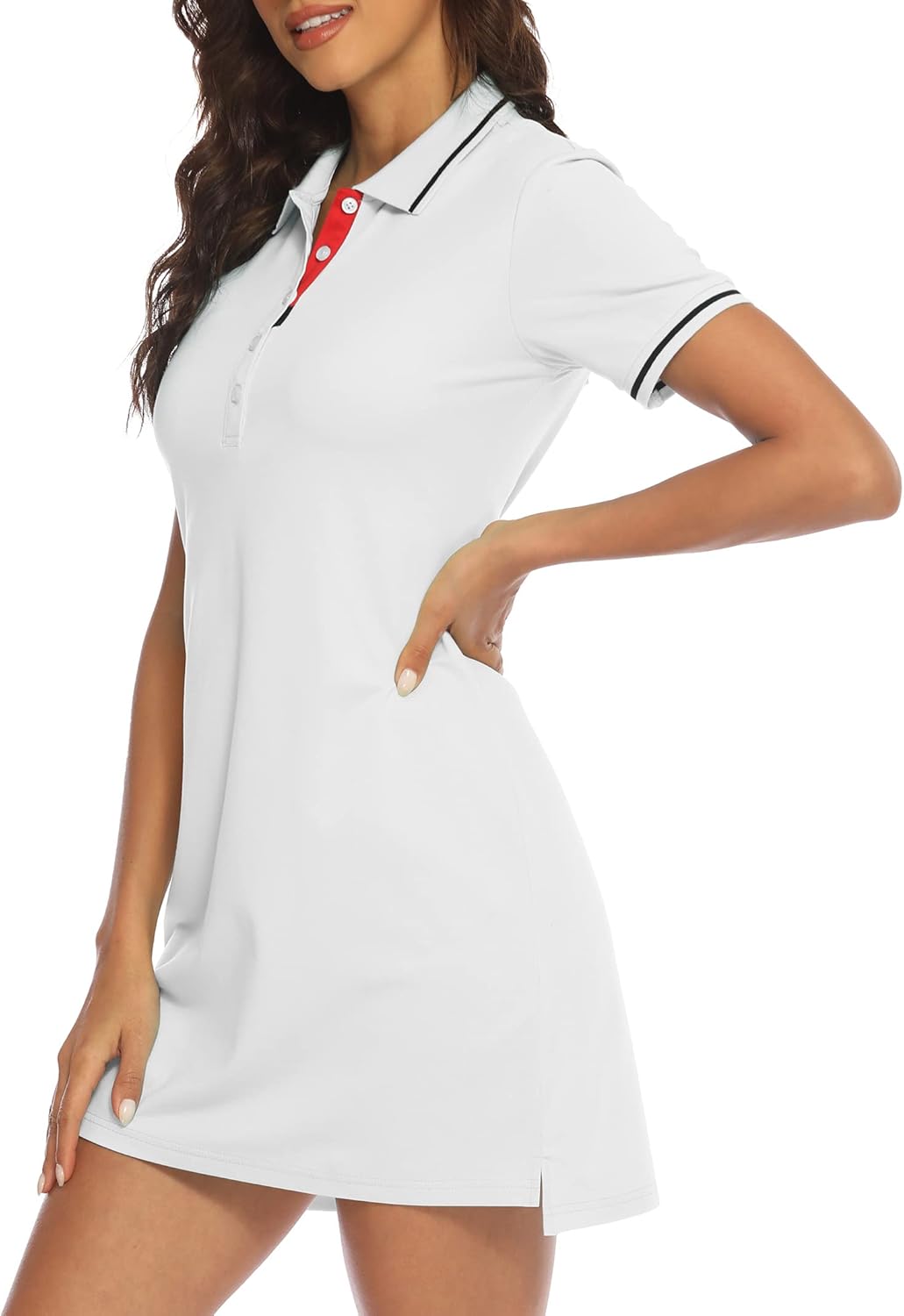 YSENTO Tennis Dress for Women - Short Sleeve Activewear with UPF 50+ Sun Protection | Stylish Polo Golf Dress
