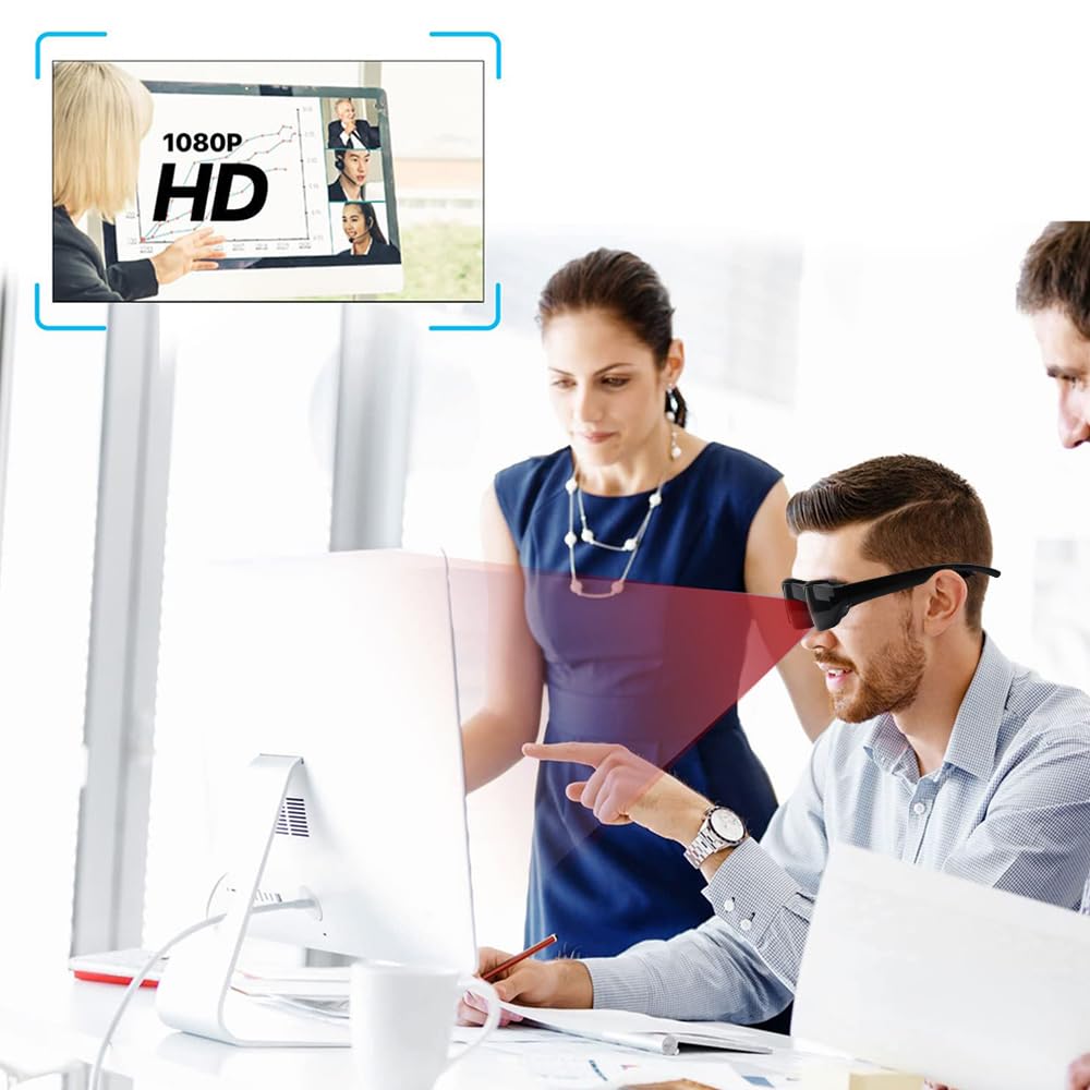 Limiete 1080p HD Camera Sunglasses – Hands-Free Video Glasses with Motion Detection/No Wi-Fi Needed/Supports up to 512GB MicroSD/Lightweight Solid Frame/USB Charging Cable Included
