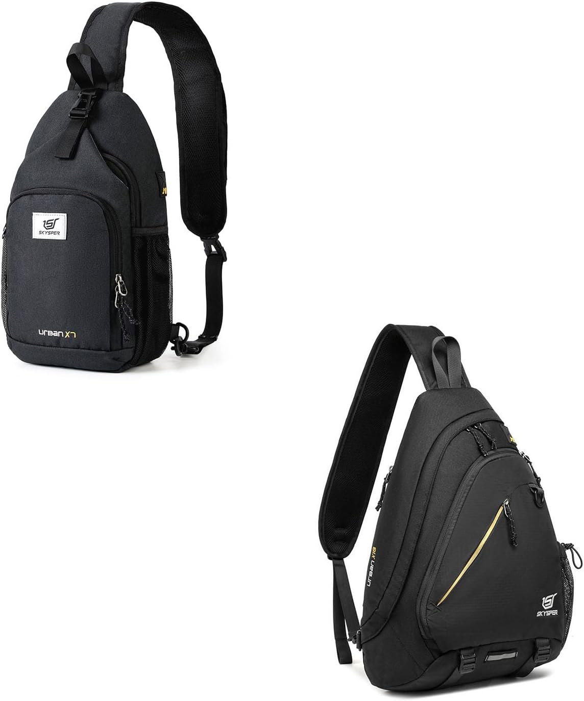 SKYSPER Sling Bag - RFID Crossbody Backpack for Men & Women | 18L Capacity, Black Color