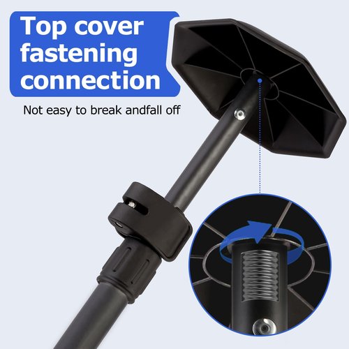 Greeily Golf Travel Bag Support Pole, 33"-60" Golf Club Travel Protector Stick for Bag Telescopic Adjustable Airlines Stiff Arm Club Protector Metal Pole (Black)