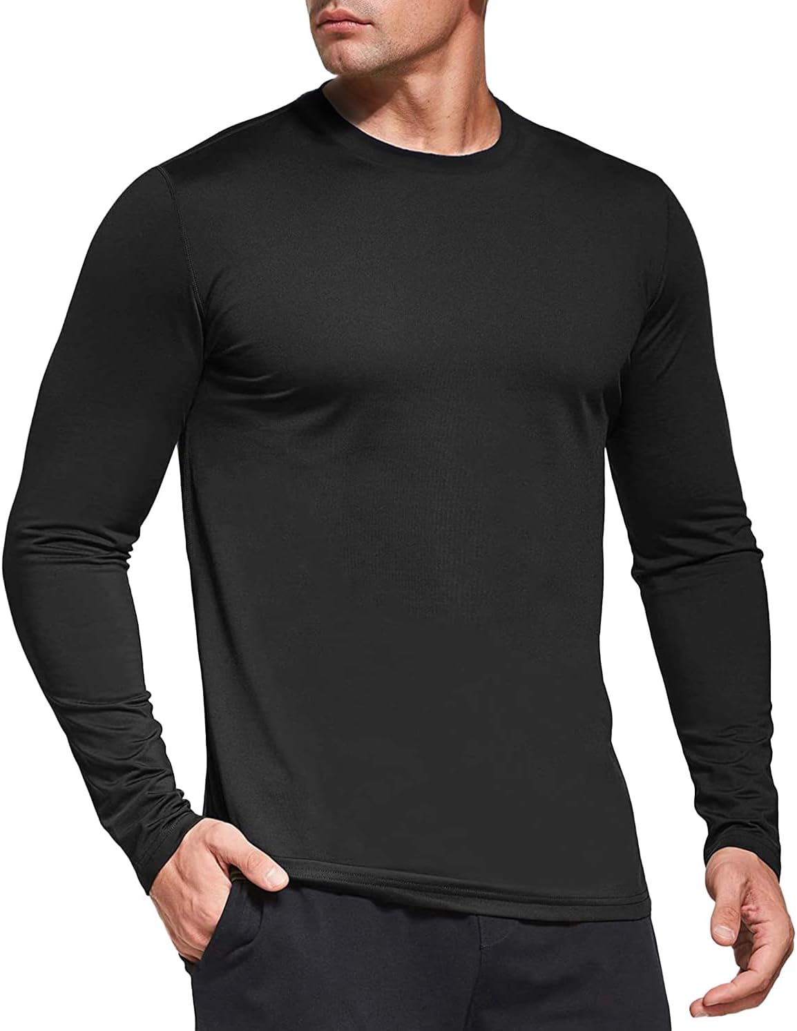 Skiennix Men's Performance Long Sleeve T-Shirts - UPF 50+ Sun Protection | 1, 3, or 5 Pack
