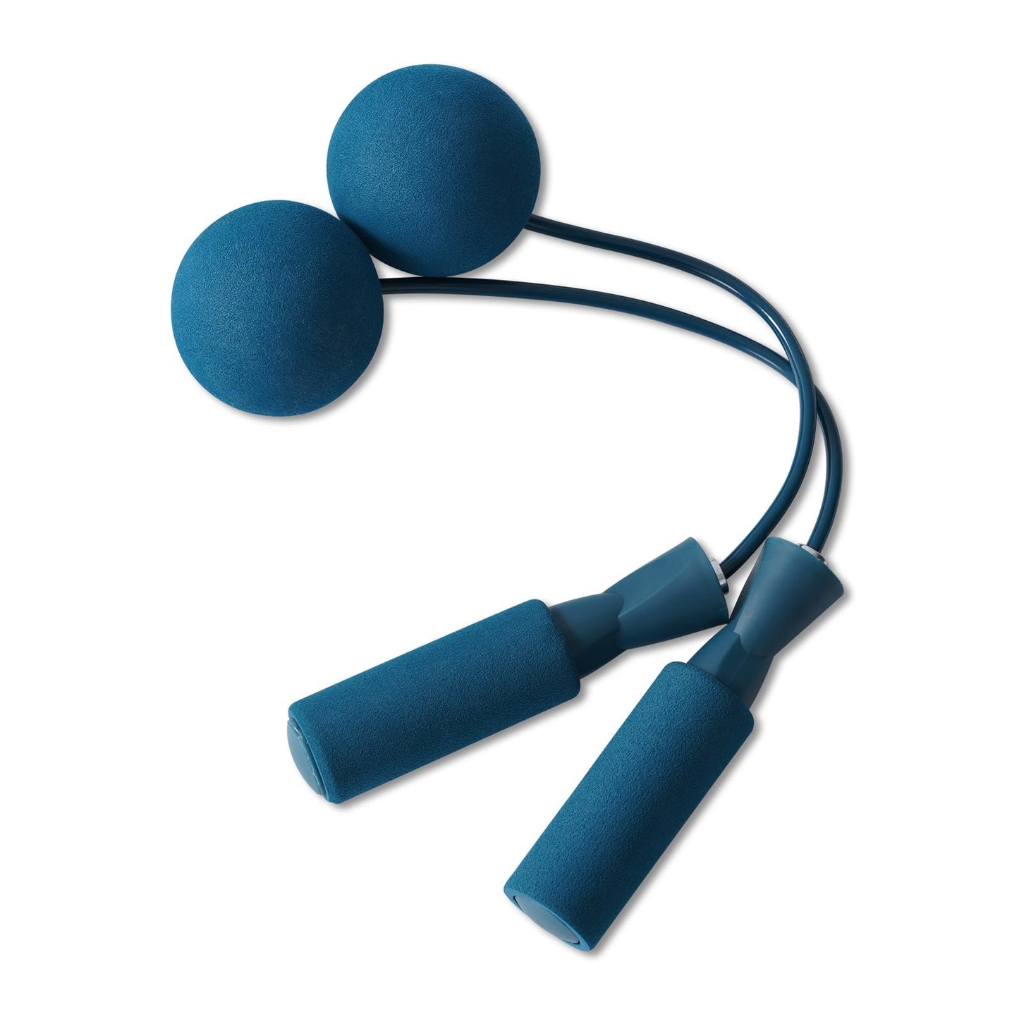 junqixing Cordless Jump Rope with Weight Ball, Fitness Training Jump Rope, Indoor Home Exercise, Suitable for Men Women .(Blue)...