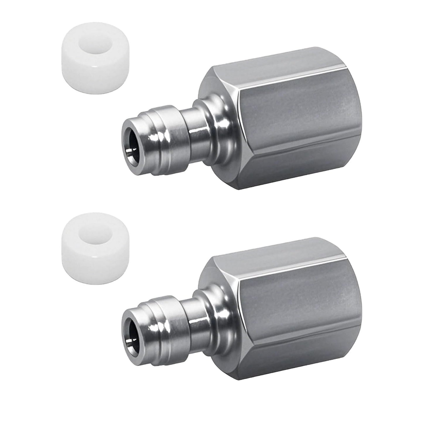 Ebrmeiwo 2Sets 1/8 Inch BSPP Female Quick-Disconnect Plug Kits with Seals, Air Tool Fitting Connector for Paintball