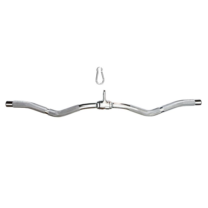 qibylift Barbell Exerciser Cable Attachment For Cable Machines, Lat Pull Down Cable Machine Attachments, Tricep Press Down Bar, Revolving Straight Curl Pulldown Bar (29 Inch Multi)
