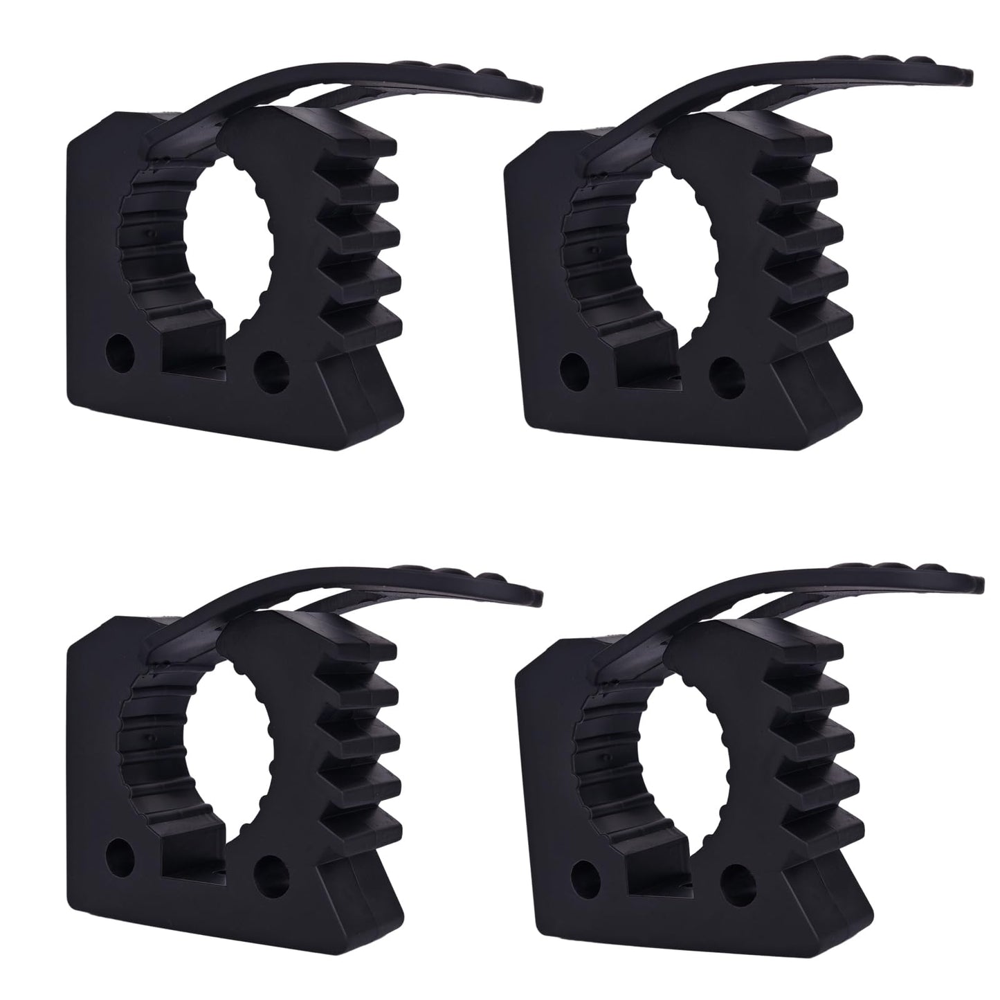 Quick-Release Clamp Mount Kit, Shovel Holder, Car Accessories for Roof Rack, 1-1/7" to 1-3/7" Diameter Tools (4Pcs), Black