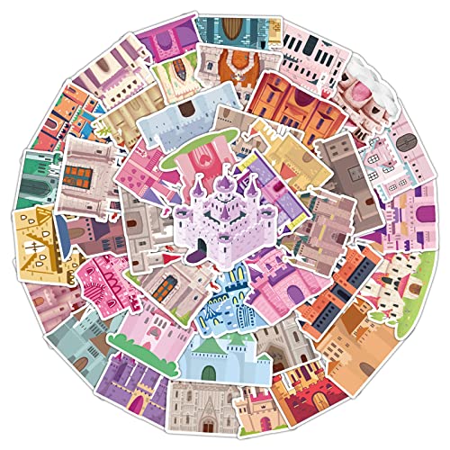 40Pcs Castle Stickers - Waterproof Vinyl Decals for Kids & Adults