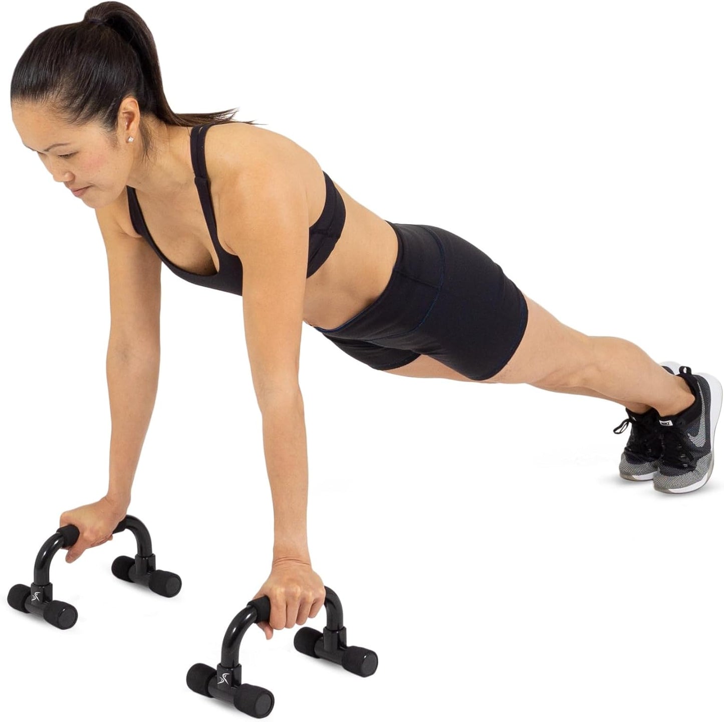 ProsourceFit Push-Up Bars - Lightweight Plastic Handles with Cushioned Foam Grips | Set of 2