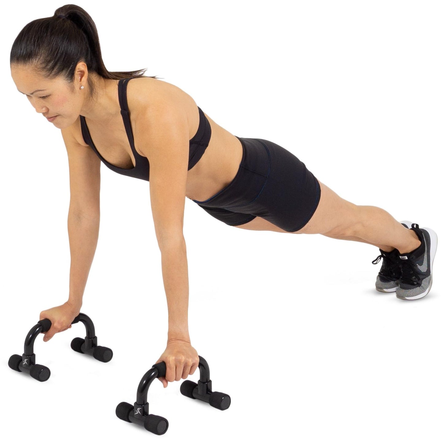 ProsourceFit Push-Up Bars (Set of 2)-Lightweight plastic handles with cushioned foam grips and slip resistant base