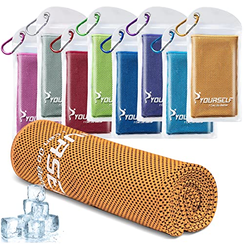 Cooling Towel for Neck - Instant Cooling Relief, 40"x12", Orange