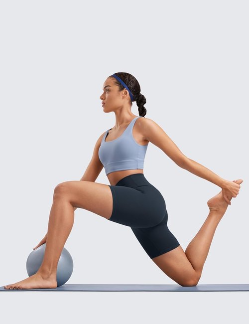 CRZ YOGA Biker Shorts - ButterLuxe High-Waisted Spandex for Yoga & Running | 6" Length