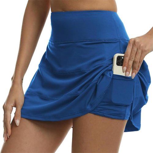 Jhsnjnr Women's Golf Skort - High Waisted Athletic Skirt with Shorts for Tennis & Running