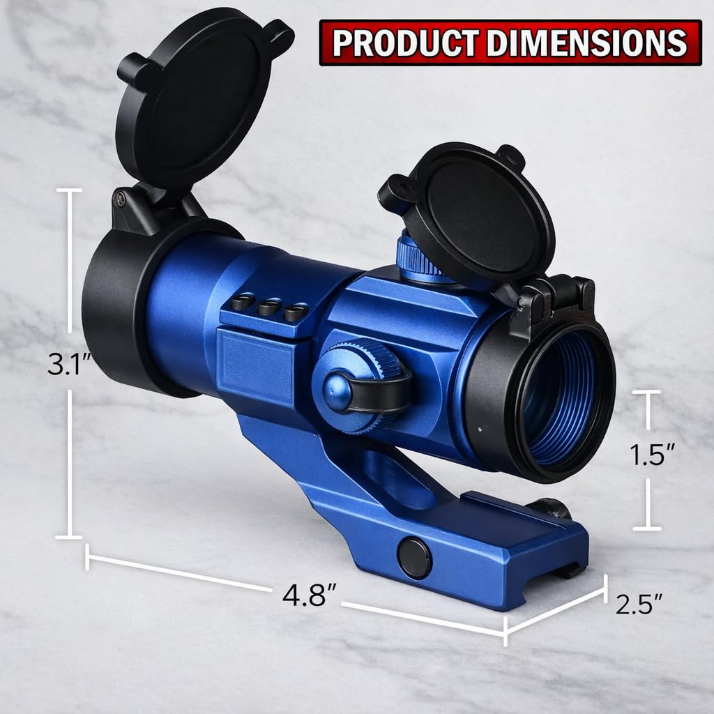 Tactical Scope Reflex Stinger 4 MOA Red - Green Dot Sight with Picatinny Mount (Blue Color)
