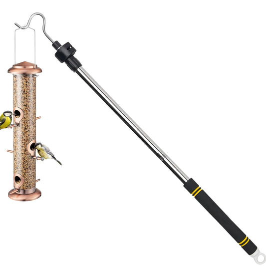 Clothes Hanger Reaching Hook, Attic Pull Down Hook Extendable 36-66inch Sponge Handle Hard to Break Apply to Closet Poles for Hanging Clothes Closet Extender Hanging Rod Clothesline Pole.