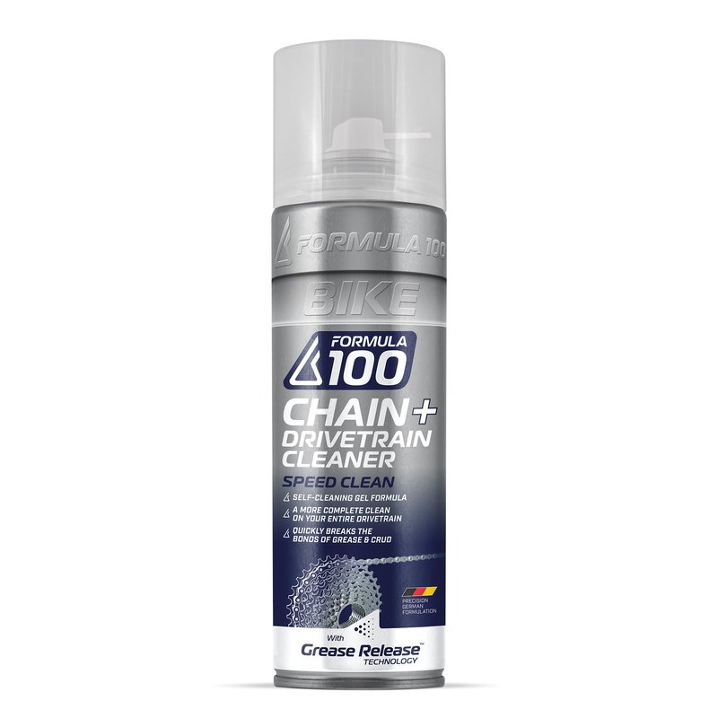 Formula 100 Speed Clean Bike Chain + Drivetrain Degreaser – Spray Cleaning for Bicycles & Electric Bikes – Quickly Removes Grease, Dirt & Grime