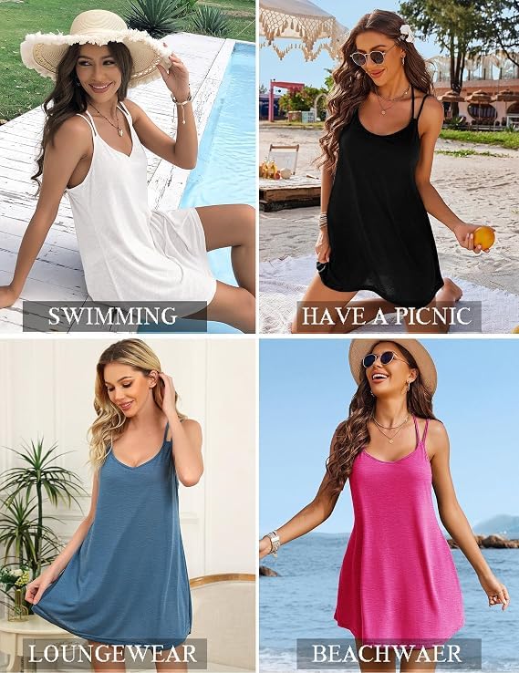 AI'MAGE Women's X-Large Tie Dye Halter Neck Swimsuit Cover Up