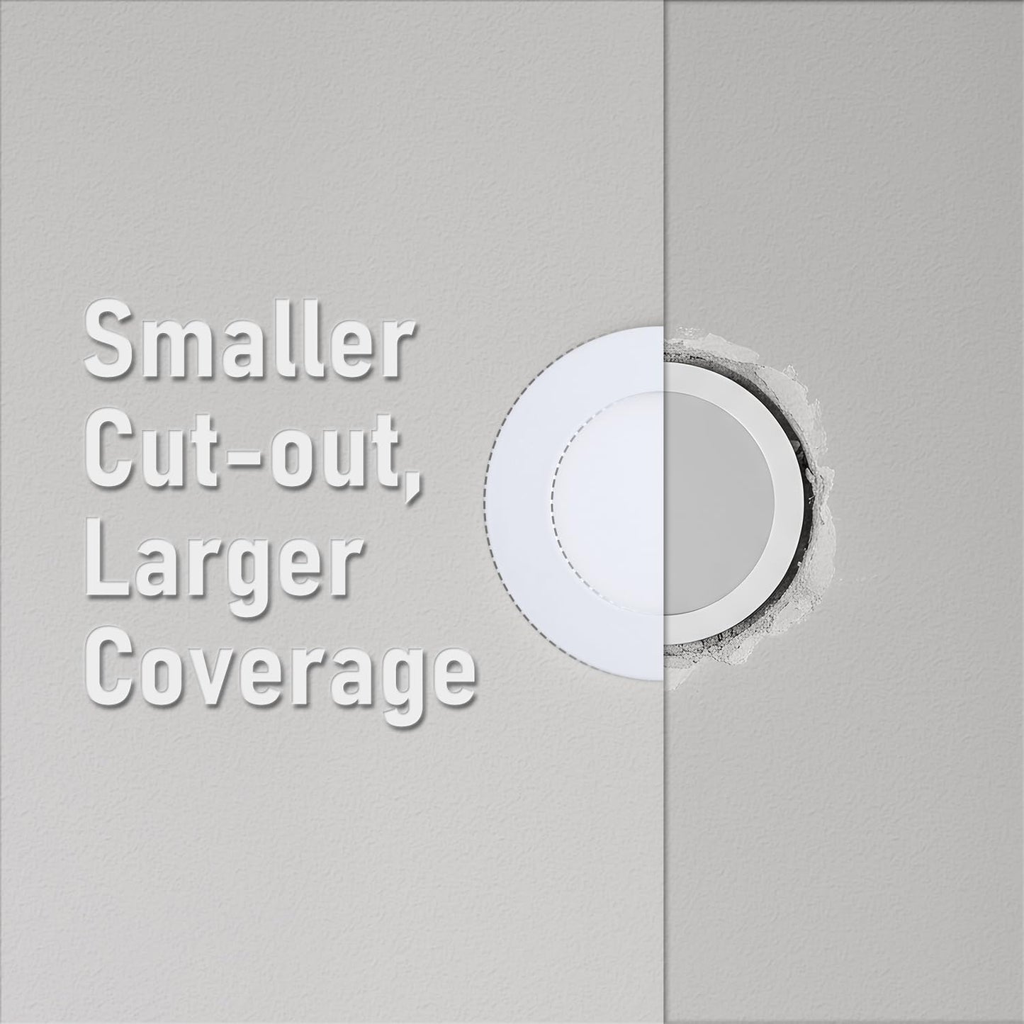 TORCHSTAR Basic Series 12-Pack 5CCT 3 Inch Ultra-Thin LED Recessed Lighting with J Box, CRI90, Aluminum, 2700K3000K3500K4000K5000K, 5%-100% Dimmable Slim Recessed Downlight, 6W 450LM, ETL & ES