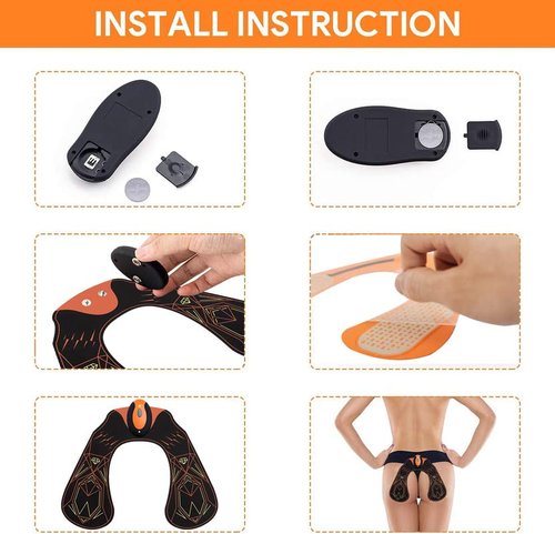 FOPIE HIPS Trainer, ABS Stimulator Electronic Muscle Toner, Smart Wearable Butt Lifting Machine, Body Beauty Intelligent Workout Equipment for Men Women