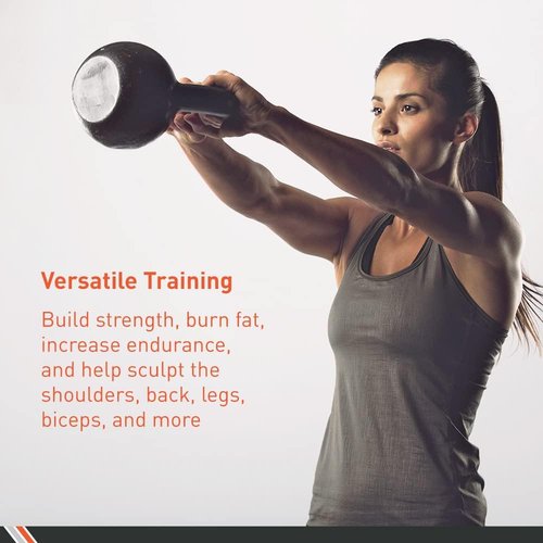 Body Sport Cast Iron Kettlebell - Durable Weight Training Equipment for Home & Gym Use