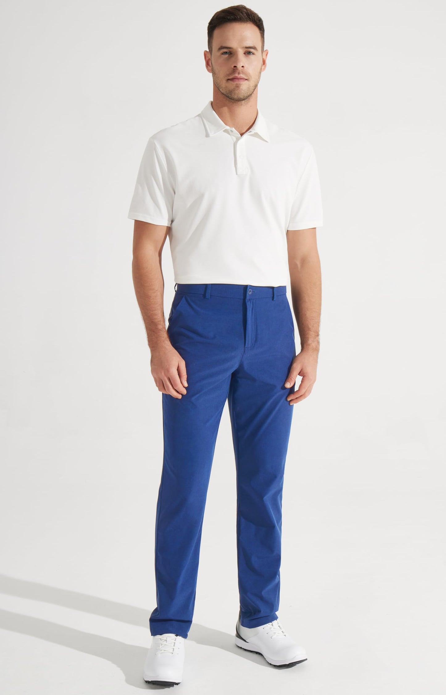 Libin Mens Dress Pants 32" Golf Work Clothing Royal Blue 34W x 32L
