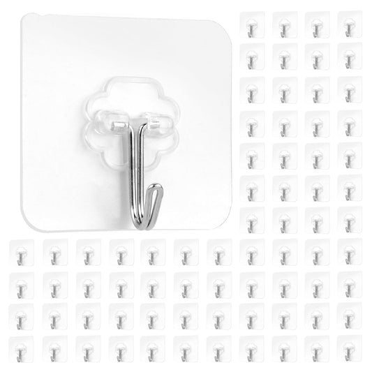 72pcs Adhesive Hook 22lb(max), Hooks for Hanging, Wall Hooks Adhesive, Hooks for Hanging Heavy Duty, Adhesive Wall Hooks, Adhesive Hooks for Hanging, Wall Hooks for Hanging