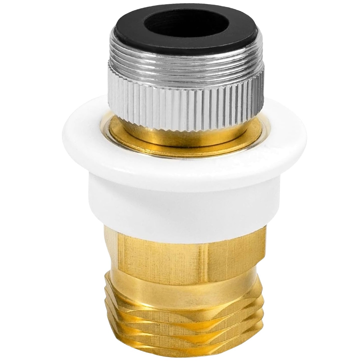 Dishwasher Snap Coupling Adapter, Faucet Adapter for Portable Washer Compatible with Danco Part #10521 - Brass 15/16 in.-27M or 55/64 in.-27F x 3/4 in Sink Faucet to Garden Hose Adapter