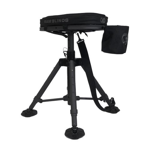 NEXCAM RAM Blinds - High Rise Hunting Stool - Powder-Coated Steel Seat, 20 x 10 x 10 in, 12 lbs, Swivel Design - RB7047