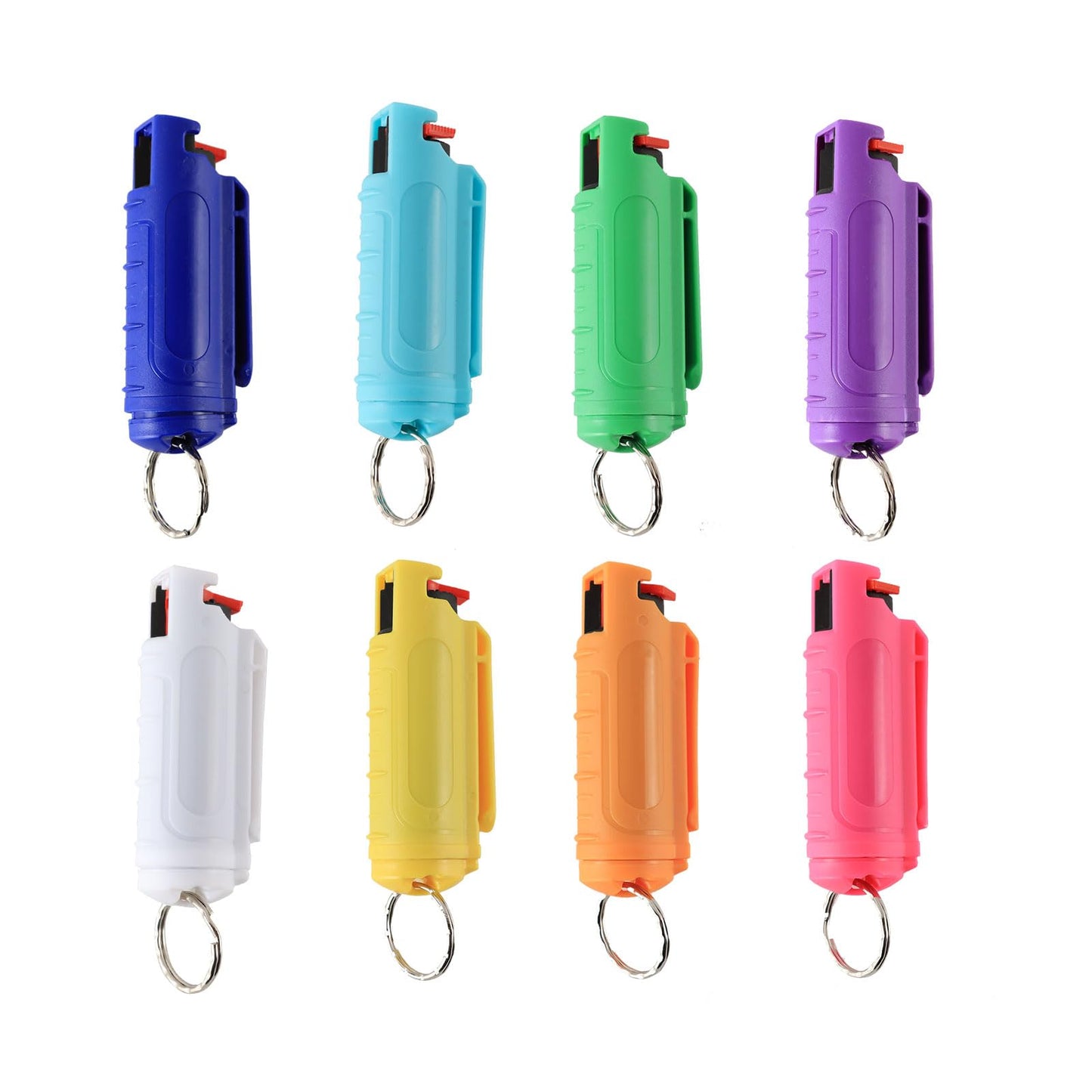 MagiUSA 8 Pack Pepper Spray Keychain for Self Defense, Multi Color