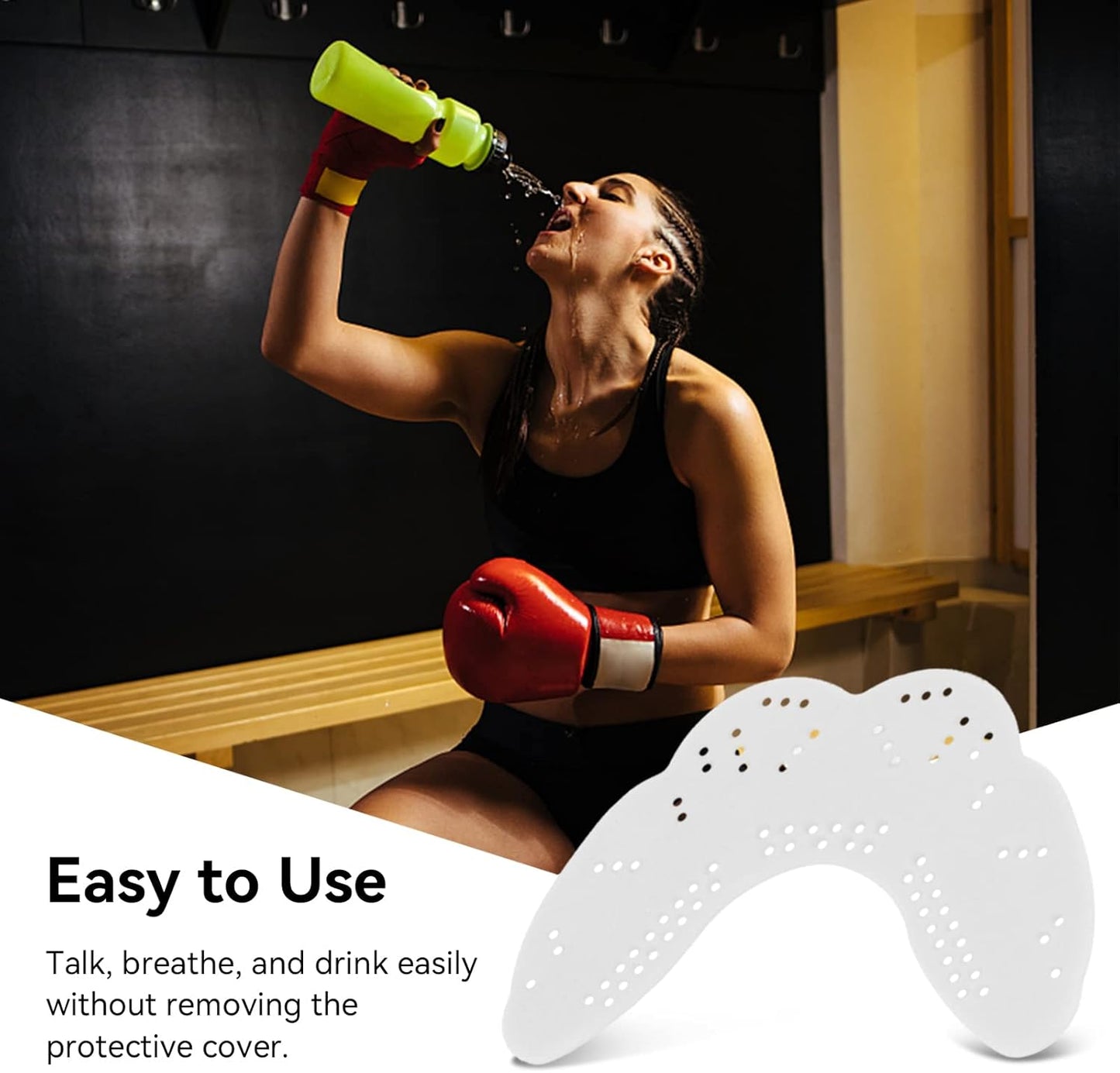 Skiennix Sports Mouth Guard - EVA Athletic Shock Protector for Boxing, Basketball, Soccer | White, 1PC
