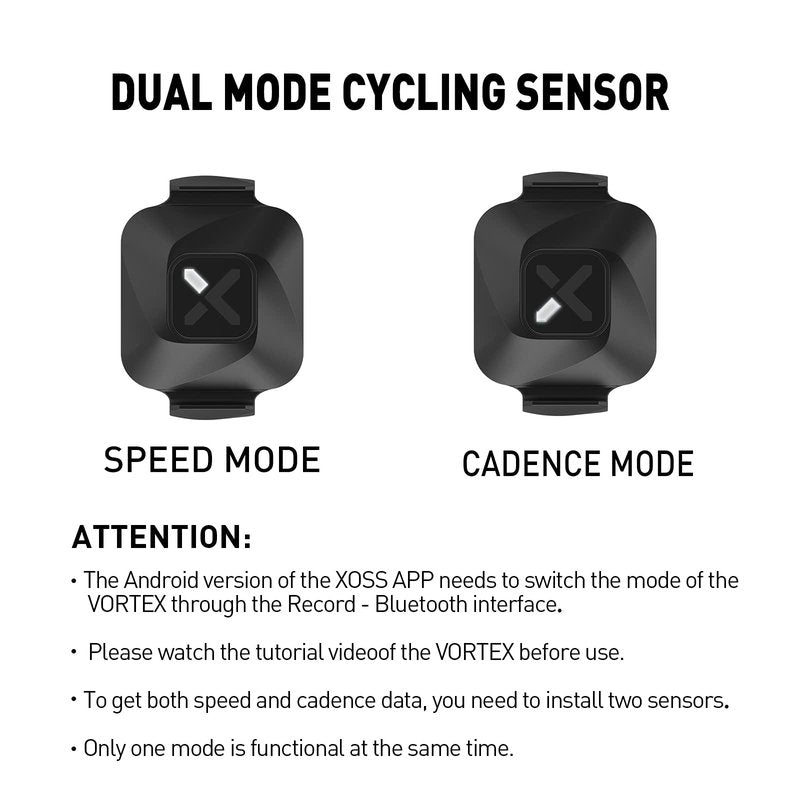 XOSS G+ Gen2 GPS Bike Computer ANT+/ Bluetooth IPX7 Cycling Computer Rechargeable Speedometer Odometer with 2.2 inch LCD Screen, 28 hrs Long Battery Life with Vortex Speed Cadence Sensor-2 Pack