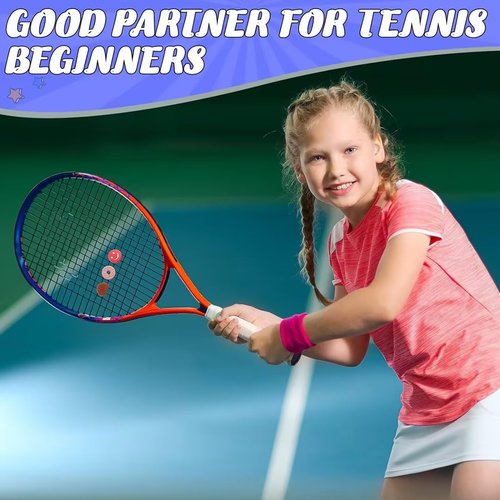 Jinshining Pink Strawberry Tennis Racket Vibration Dampener Soft Silicon Racket Dampener Cartoon Shape Tennis Racquet Shock Absorbers Tennis Racket for Racquetball