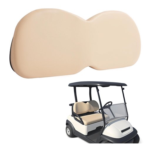 WUTIST Golf Cart Front Seat Backrest Compatible with 2004-Up Club Car Precedent Seat Back Cushion Assembly Kit Beige Plastic Foam Wood