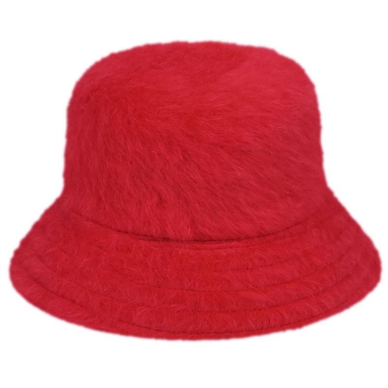 Kangol Furgora Fuzzy Bucket Hat for Women and Men, X-Large, Scarlet