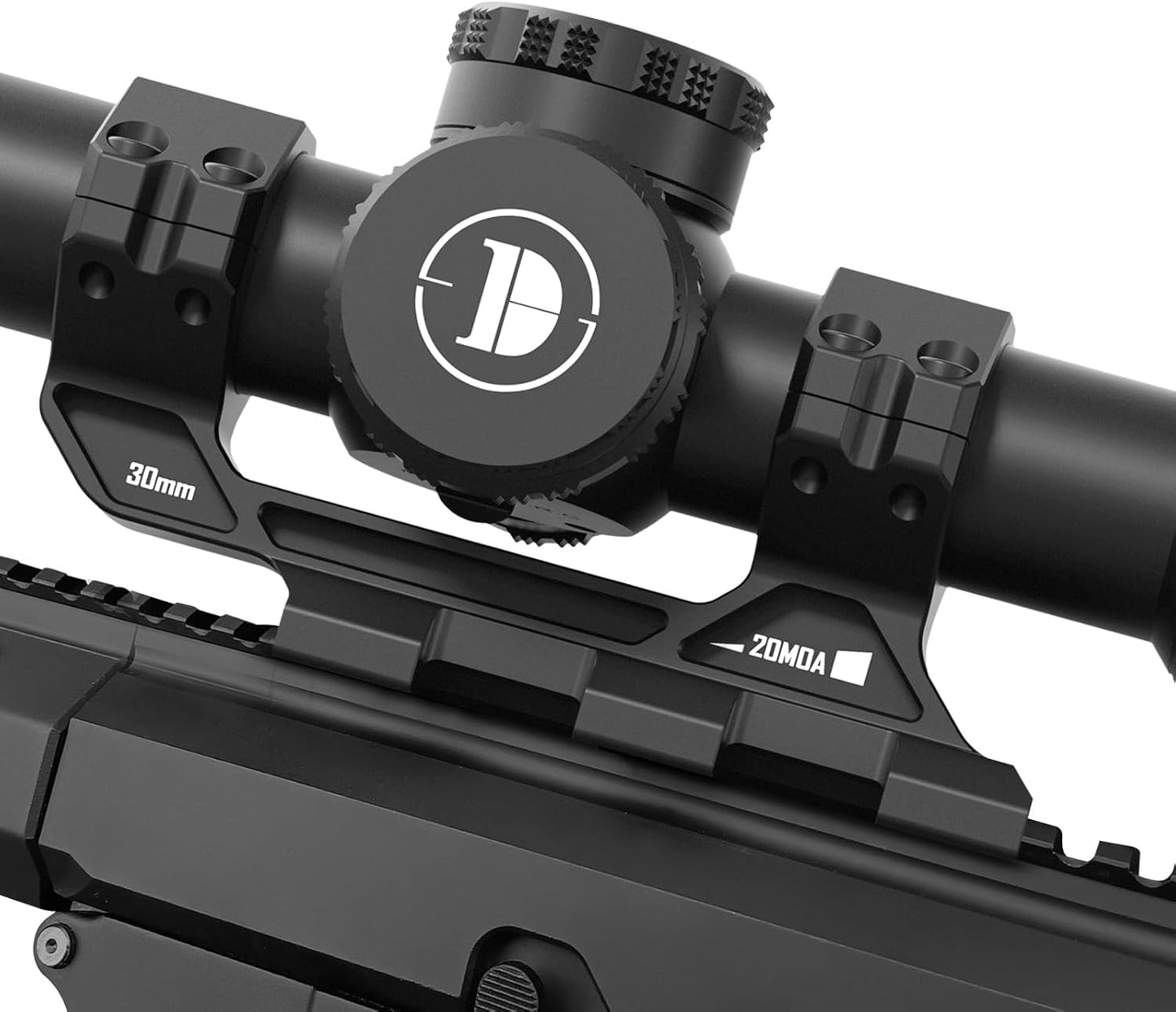 One-Piece High Precision 20 MOA Cantilever Scope Mount by [Brand Name] - 34mm/30mm Tube for Picatinny Rail