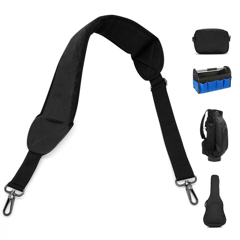 barudan golf Bag Strap Replacement Universal Single Shoulder Strap fits for All Brand Golf Bags (Black)